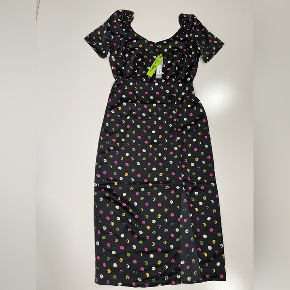 NWT Sam Edelman tossed floral print puff sleeve midi dress size 6 - Picture 9 of 10